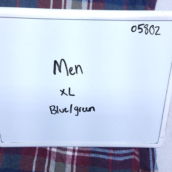 Sonoma Tartan Flannel Casual Button Up Shirt Mens Size Extra Large XL Red Blue - Picture 9 of 10